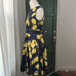 Lemon print dress Blue Photo 2