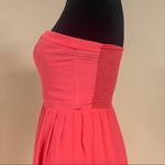 Parker  Bayou Dragon Fruit Coral Strapless Silk Gown Maxi Dress Size S NWT Photo 7