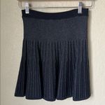 ALC Frank A.L.C. Black shimmer ribbed mini flare skirt Photo 1