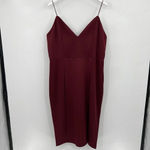 Showpo Big Ideas Midi‎ Dress Red Cocktail Thigh Leg Slit Bodycon S005820 Size 16 Photo 1