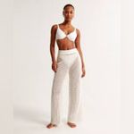 Abercrombie & Fitch  Women’s Crochet-Style
Coverup Pants Pull On Ivory Size M Photo 12