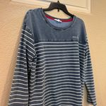 Jane and Delancey  Blue and White Striped Long Sleeve Top Photo 2