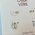 Lark & Vine Earrings Studs Small Hoops Set of 2 Gold Jewels Photo 2