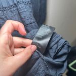 Anthropologie Skye Embroidered Mini Dress Navy Tiered V Neck Size S boho girly Photo 7