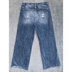 Risen Jeans Women's Blue Wide Leg Distressed Stretch Denim Size 32 Photo 5
