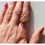 Sterling Silver Baltic Amber  Size 8 Ring Photo 1