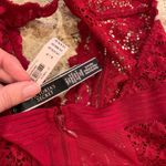 Victoria's Secret Victoria’s Secret Plunge Halter Garter Slip Corset Red S Lace NWT Photo 10