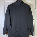 Aerie Charcoal Gray Mock Neck Oversized Sweatshirt Pullover Fleece Size S READ Photo 0