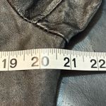 Apt. 9 Vtg black lambskin leather zip blazer jacket hand pockets lined stitch details L Photo 10