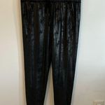 David Lerner Randall Cuffed Black Velvet Sweatpants Photo 0