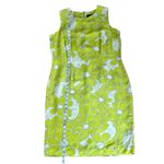 Vintage Womens Green Cocktail Dress 12 Semi Formal Retro Silk 60s Classic Y2K Photo 14