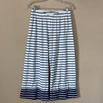 LAKE Pajama bottoms elastic waist stripe nautical navy white L casual fall Blue Size L Photo 2