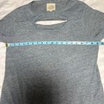 Chaser Grey Cutout Short Sleeve T Shirt Womens Size Large Gray Photo 6