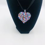 Brand New Halle‎ Joy Grace Majestic Heart Necklace For Women Pink Photo 2