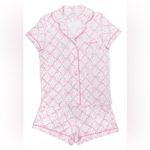 Roller Rabbit ×LoveShackFancy Pink ribbon pajamas with polo BOTTOMS ONLY Photo 1