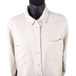 Madewell  Donegal Flannel Kentwood Oversized Shirt-Jacket Women's S Pink Ivory Photo 4