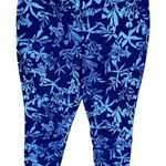 D & Co Denim Company Floral Print Capri Leggings Blue 2X Stretch‎ Size XXL Photo 0