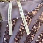 Anthropologie ‎ Purple Sequin Open Back Long Sleeve Dress 6 holiday occasion Photo 8
