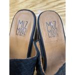 Miz Mooz Genna Slide Sandals Women's 7.5 Black Leather Block Heel Hipster S61 Photo 2