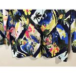 Talbots  Cotton Blend Tropical Print 3/4 Sleeve Cardigan Size Large Photo 1