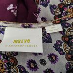 Anthropologie Maeve Quartier Latin Burgundy Floral Velvet Dress Size Small Photo 5