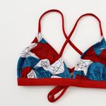 Speedo [] Blue Endurance Lite Tie Back Triangle Bikini Top Swimsuit NWT Sz Large Photo 3