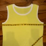 Lemon yellow sweater tank trendy classic light weight granny chic luxe Size M Photo 2