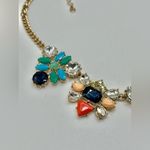 Victoria Emerson bright statement necklace - new! blue green coral gold peach Photo 1