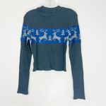 Daydreamer Free People Snowflake Ski Mock Neck Waffle Thermal Size XL NWT Photo 4