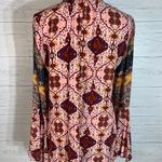 Umgee Womens blouse Multicolor Patchwork Flowy Long Sleeve Bell Boho S Photo 3