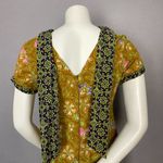 Batik Keris Dress Sheath Floral Unique Collar Cotton Women Size Medium Indonesia Brown Photo 4