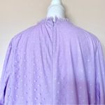 Simplee Apparel Simplee Plus Purple Sequin Polkadot Tulle Mesh Long Sleeve Dress. Photo 6