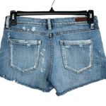 BLANK NYC SZ 27 Jean Shorts Little Queenie Whiskered Distressed Zip-Fly Low-Rise Photo 3