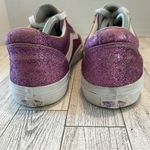 Vans Old Skool Skate Shoes Purple Glitter Lace Up Sneakers Missy 6M Sparkle Photo 4