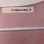 CARAMELA  Pink & white V-neck blouse small Photo 1