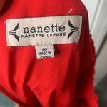 Nanette Lepore  red Pleated Midi Dress Smocked Size 10‎ wedding guest date party Photo 4