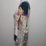 Cartise Graphic Print Long Sleeve Top – Medium Y2K Artsy Streetwear Black Photo 1