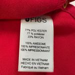 FIGS  Scrubs Top Women’s Stretch Pockets Pink With Yellow Logo Medical Wear Photo 9