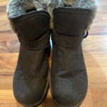 BEARPAW  Charcoal Fur-Trimmed Winter Boots Photo 0