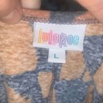 LuLaRoe orange and denim square triangle L high low dress Photo 2