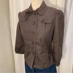 Sharagano Y2K Brown Button Up 3/4 sleeve Blazer Size Small Photo 2