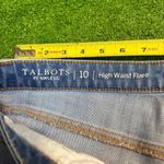 Talbots Womens Size 10 High Waist Flare Blue Denim Jeans 28" Inseam Photo 4