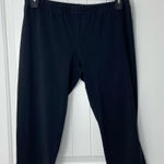 LC Lauren Conrad EUC Lauren Conrad women’s solid black elastic waist stretch capri crop leggings Photo 0