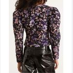 NWT ROHE Fiona Puff sleeve brocade blouse sweetheart neck sz 38 Black Photo 1