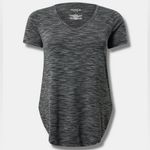 Torrid  Lyocell Black Spacedye V-Neck Short Sleeve Active Tunic - size 1 Photo 10