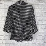 Blair 1 Blair button down 3/4 sleeve print top black & white sz medium women Photo 8