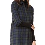 Madewell Tartan Plaid Flannel Button Down Shirt Dress Size XXS Photo 0