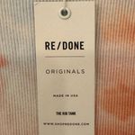 RE/DONE REDONE Tie-Dye Print Scoop Women’s White/Reddish Orange Tank Top Size X Small Photo 5