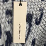 525 America NWT  Blue Leopard Chunky Knit Cardigan Photo 5