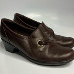 Clarks brown leather pumps comfort shoes size 9.5 Photo 0
